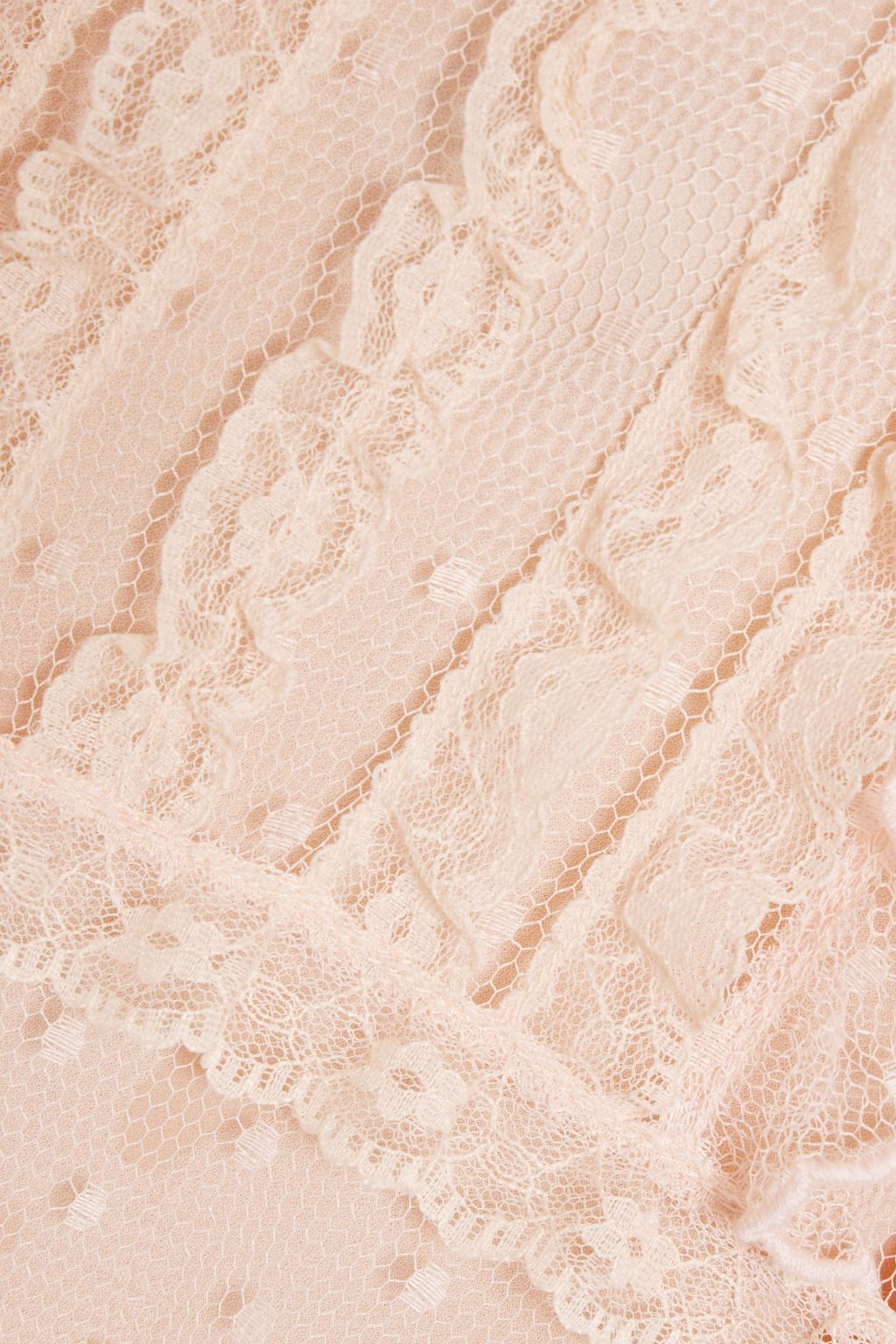 REDVALENTINO Ruffled point d'espirit midi dress