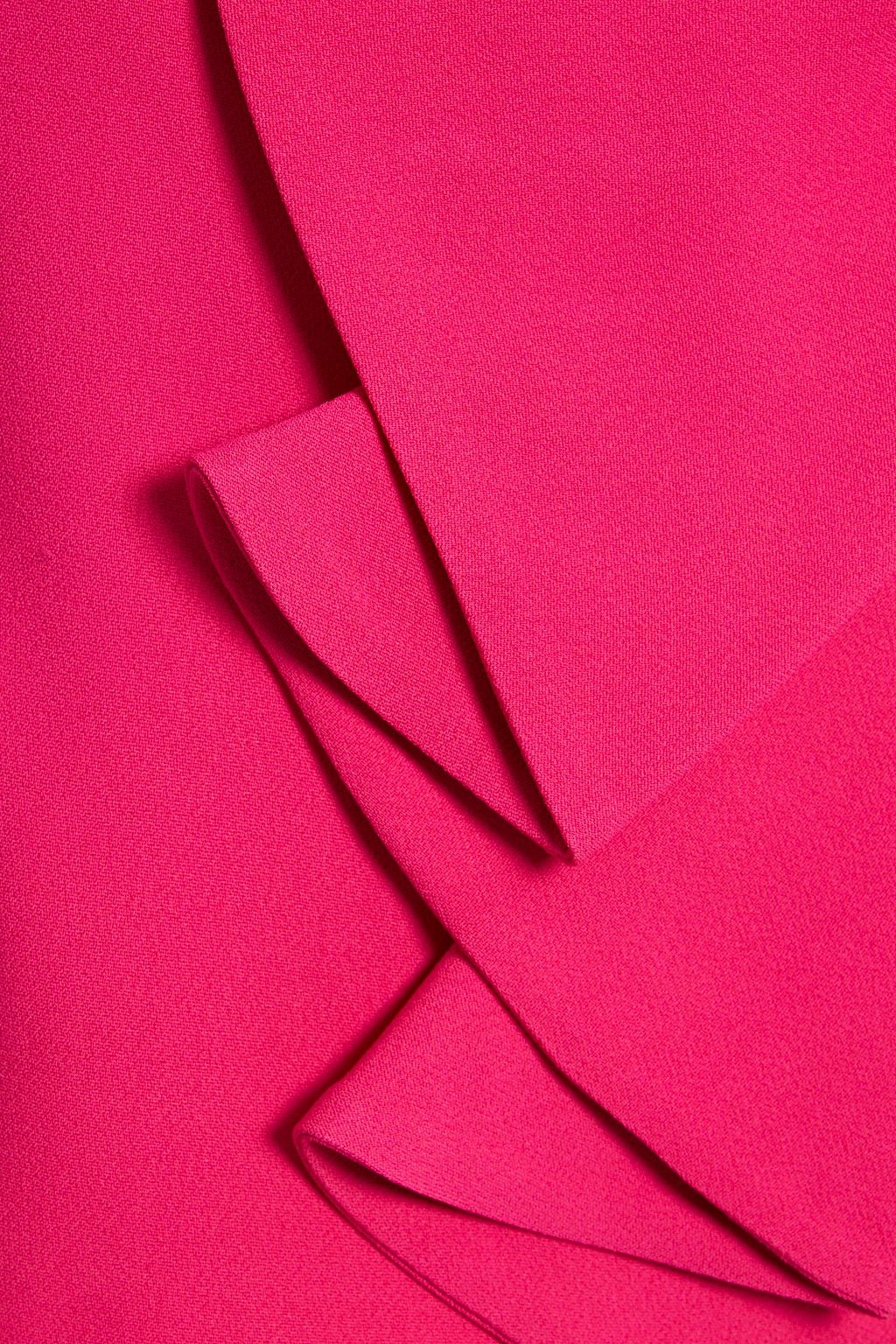 REDVALENTINO Skirt-effect bow-detailed crepe shorts