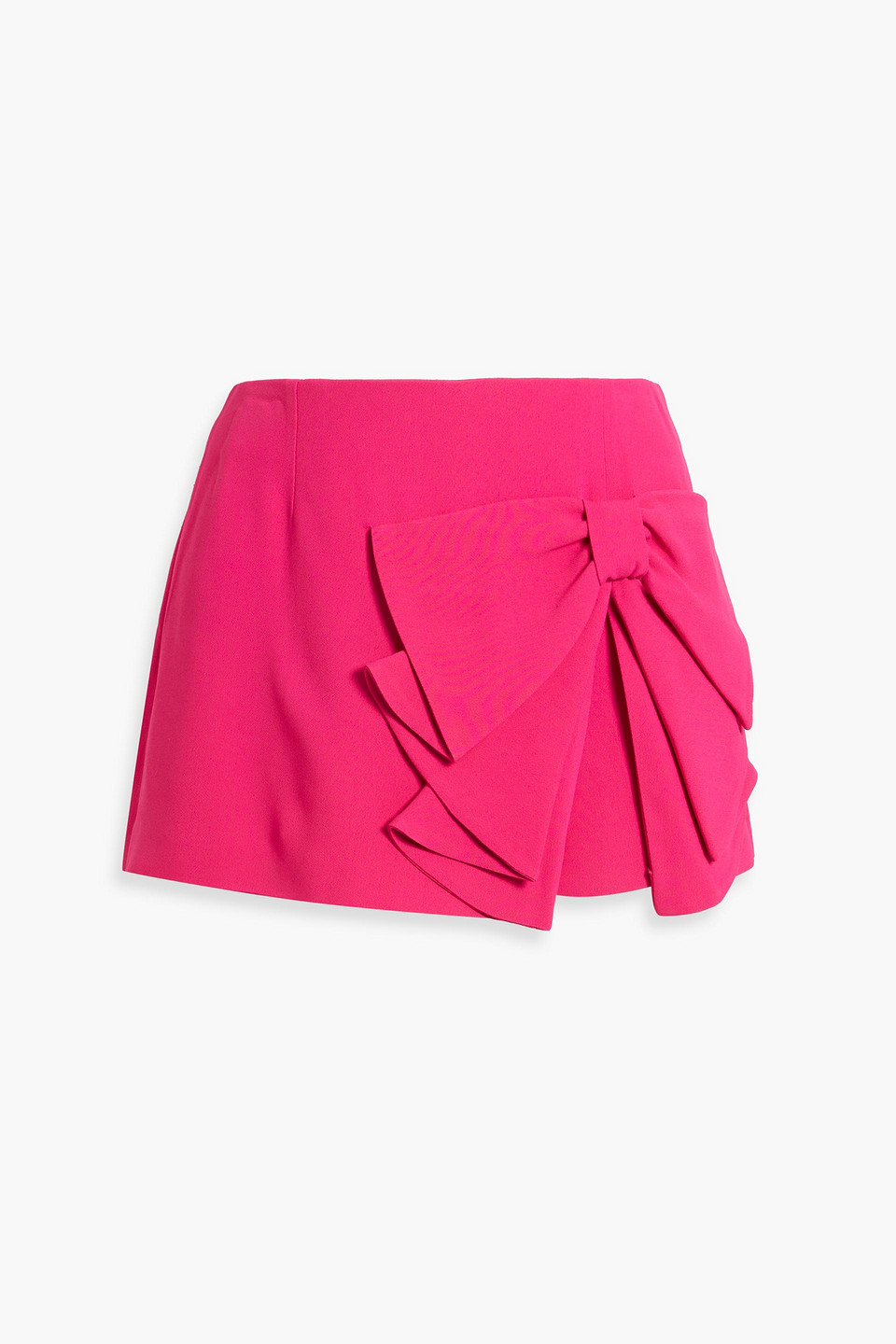 Red Valentino Skirt-effect Bow-detailed Crepe Shorts In Pink