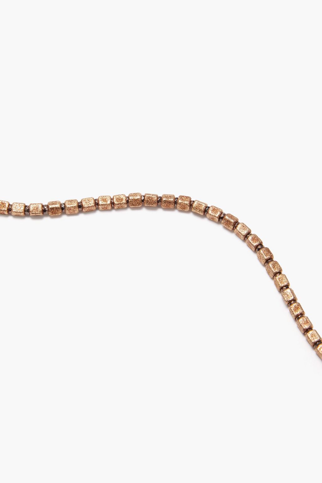 BRUNELLO CUCINELLI Bead-embellished gunmetal-tone necklace