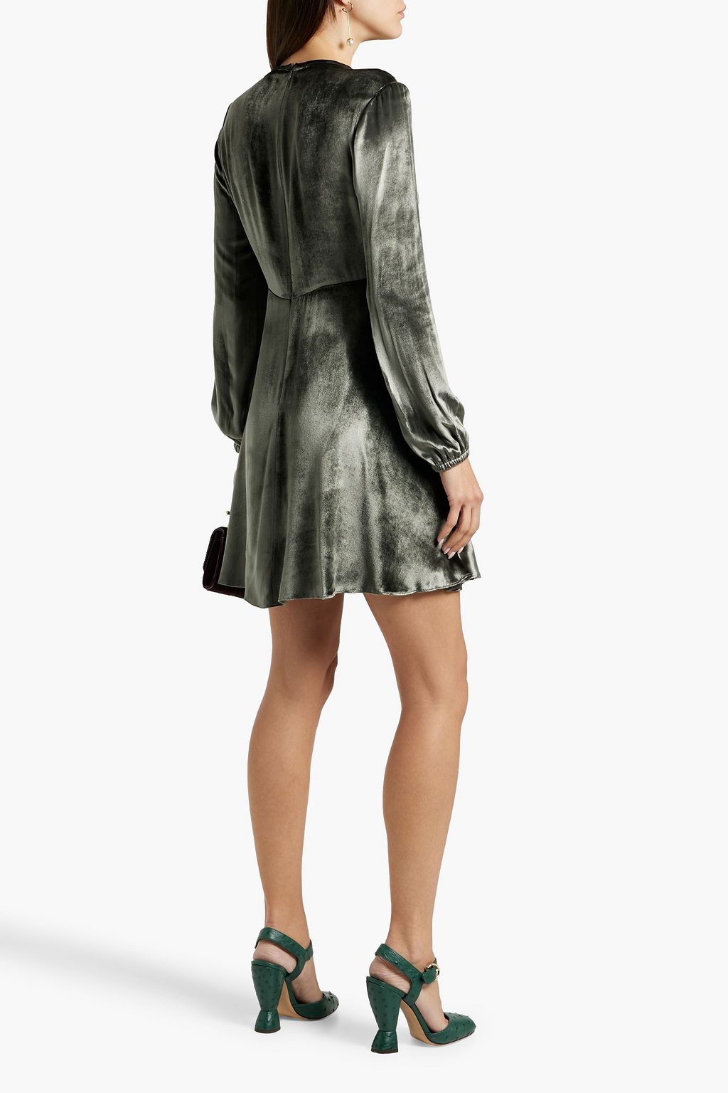 REDVALENTINO Cutout velvet mini dress
