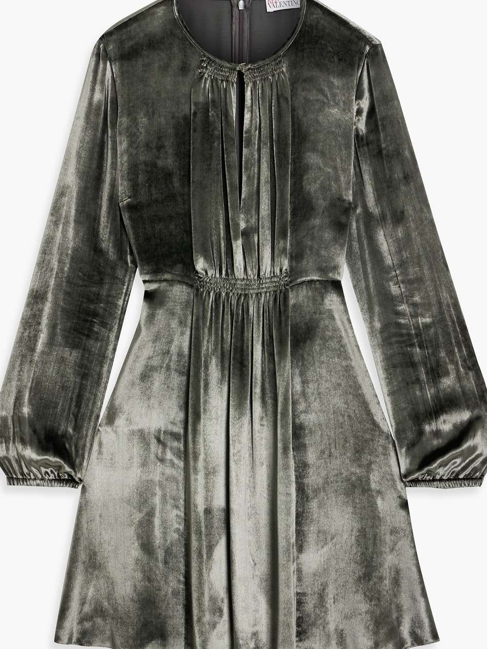cutout velvet mini dress