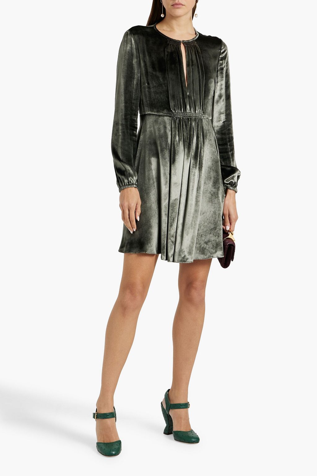REDVALENTINO Cutout velvet mini dress
