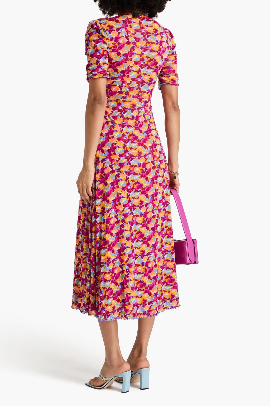 DIANE VON FURSTENBERG Koren reversible printed stretch-mesh midi dress
