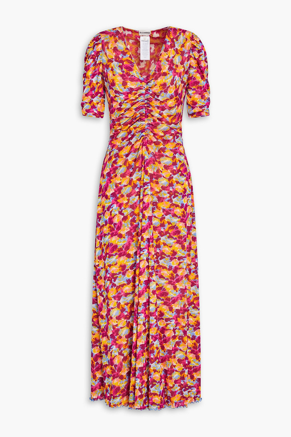 Diane Von Furstenberg Koren Reversible Mesh Midi Dress In Magenta