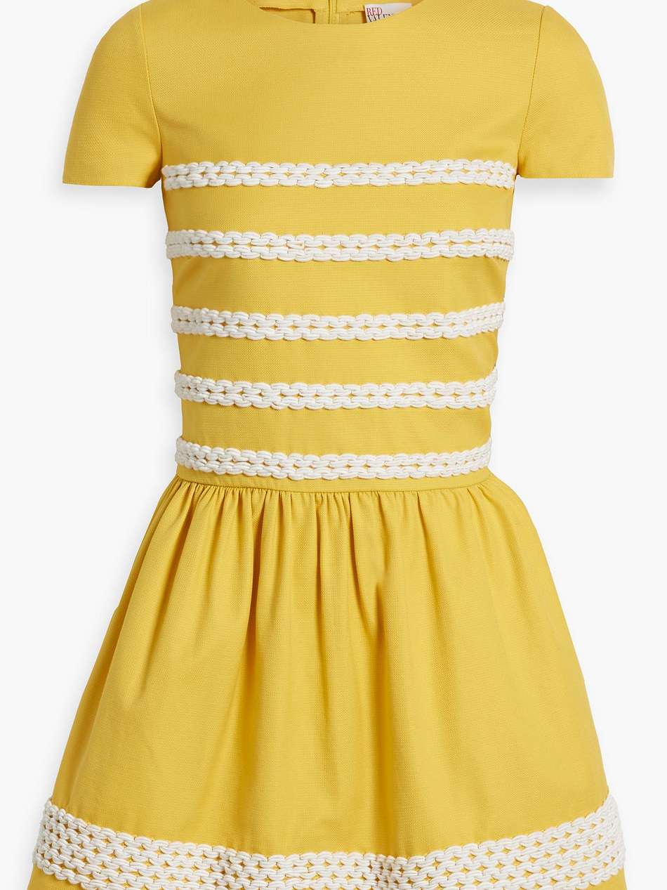 embroidered cotton mini dress