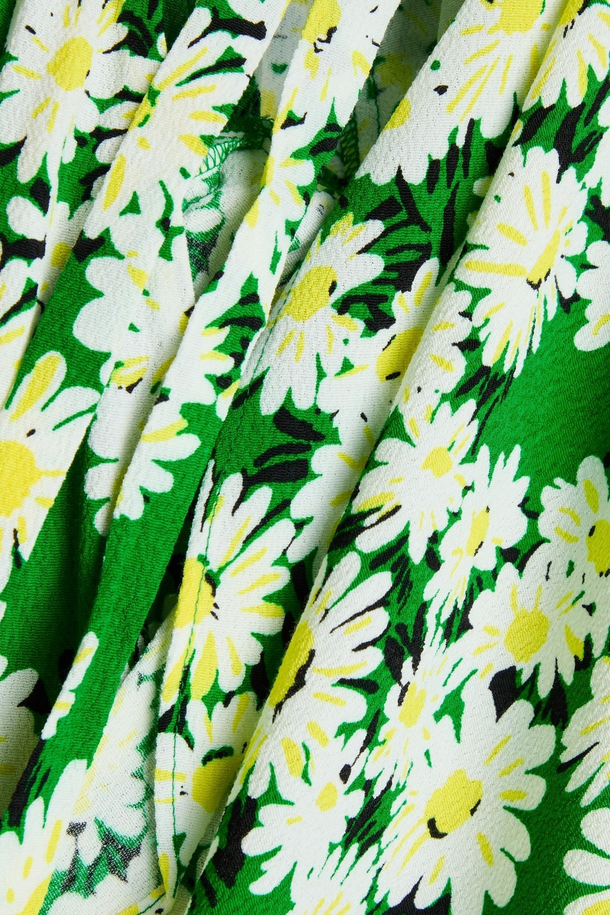 Diane von Furstenberg Emilia ruffled floral-print crepe wrap dress thumbnail