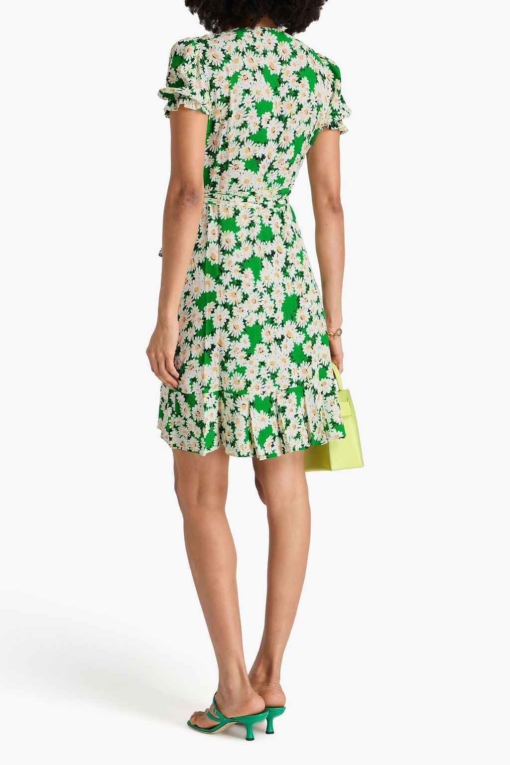 DIANE VON FURSTENBERG Emilia ruffled floral-print crepe wrap dress