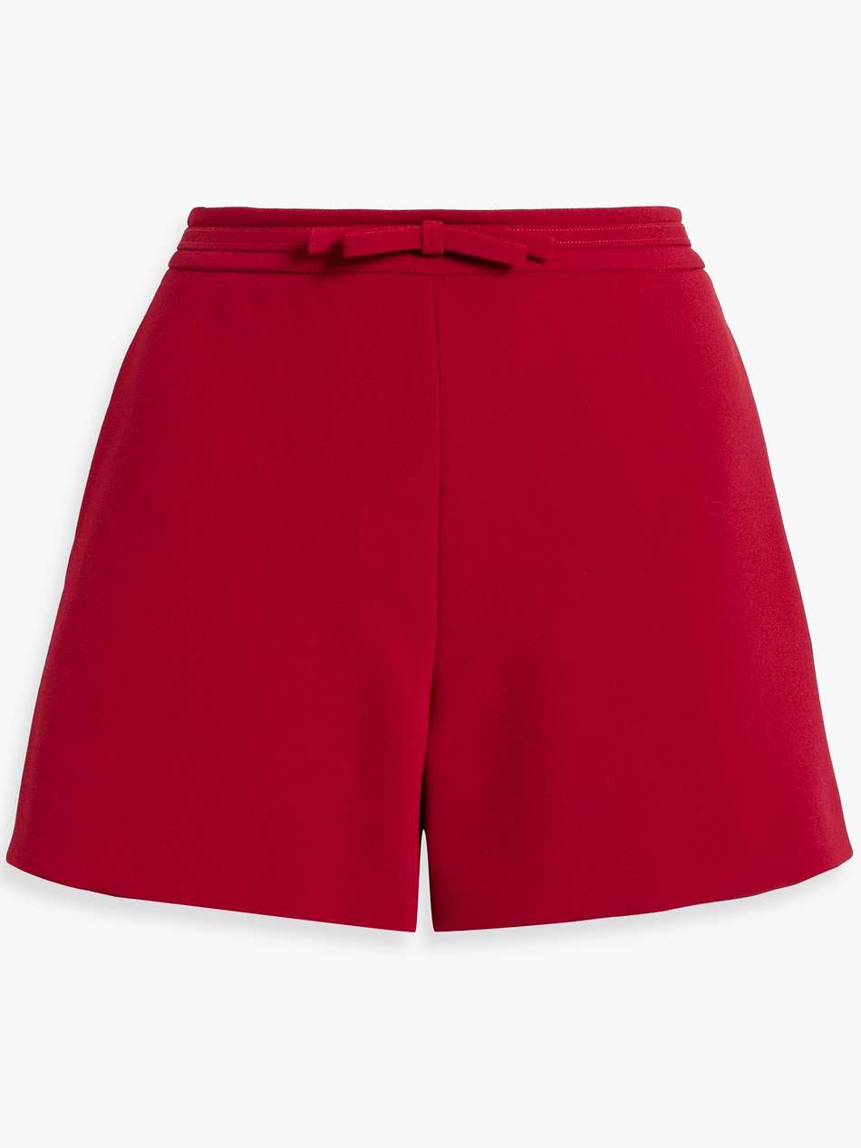 bow-detailed crepe shorts