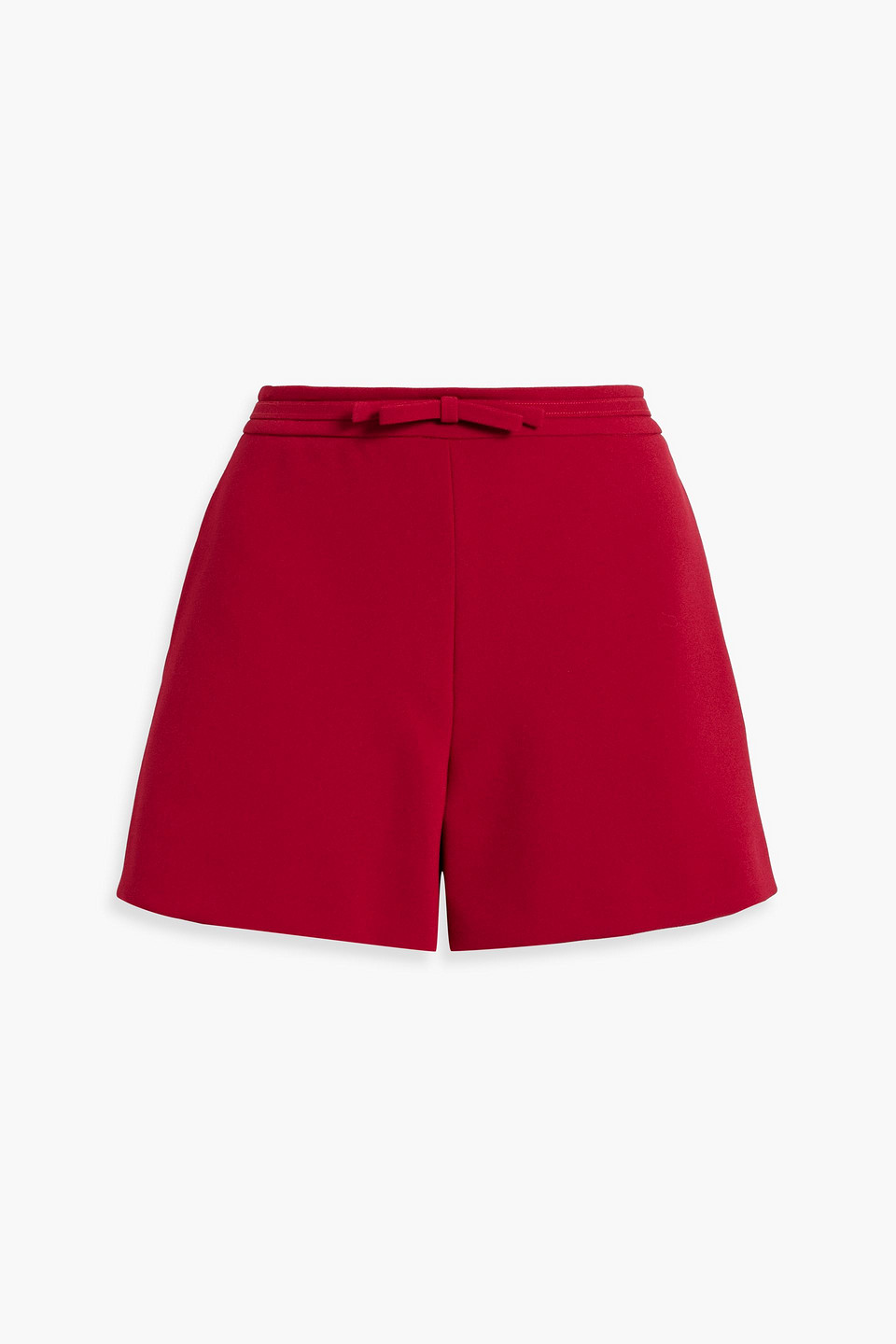 Red Valentino Bow-detailed Crepe Shorts In Red