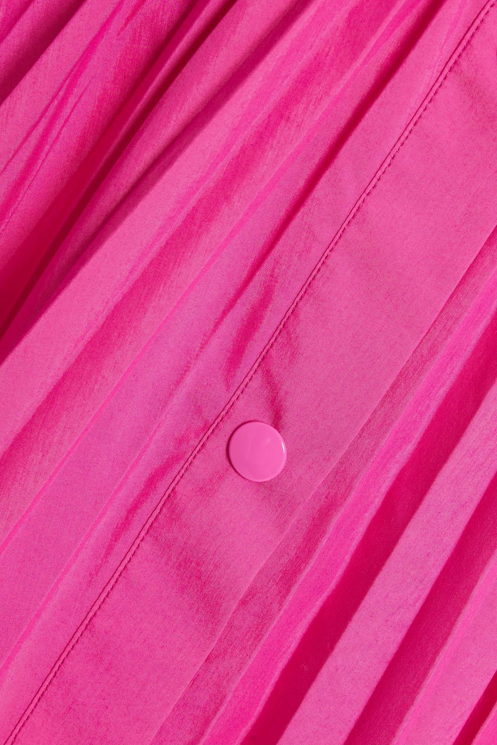 REDVALENTINO Pleated cotton-blend midi skirt