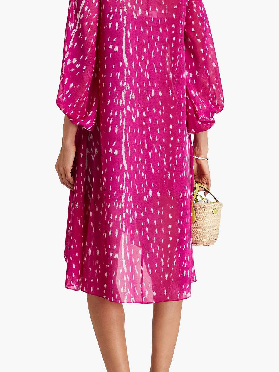 ileana printed georgette midi dress