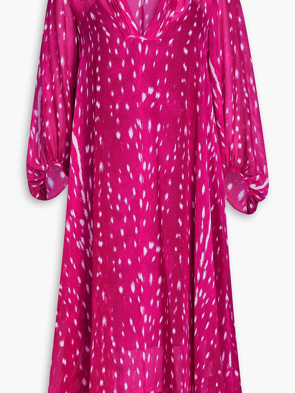 ileana printed georgette midi dress