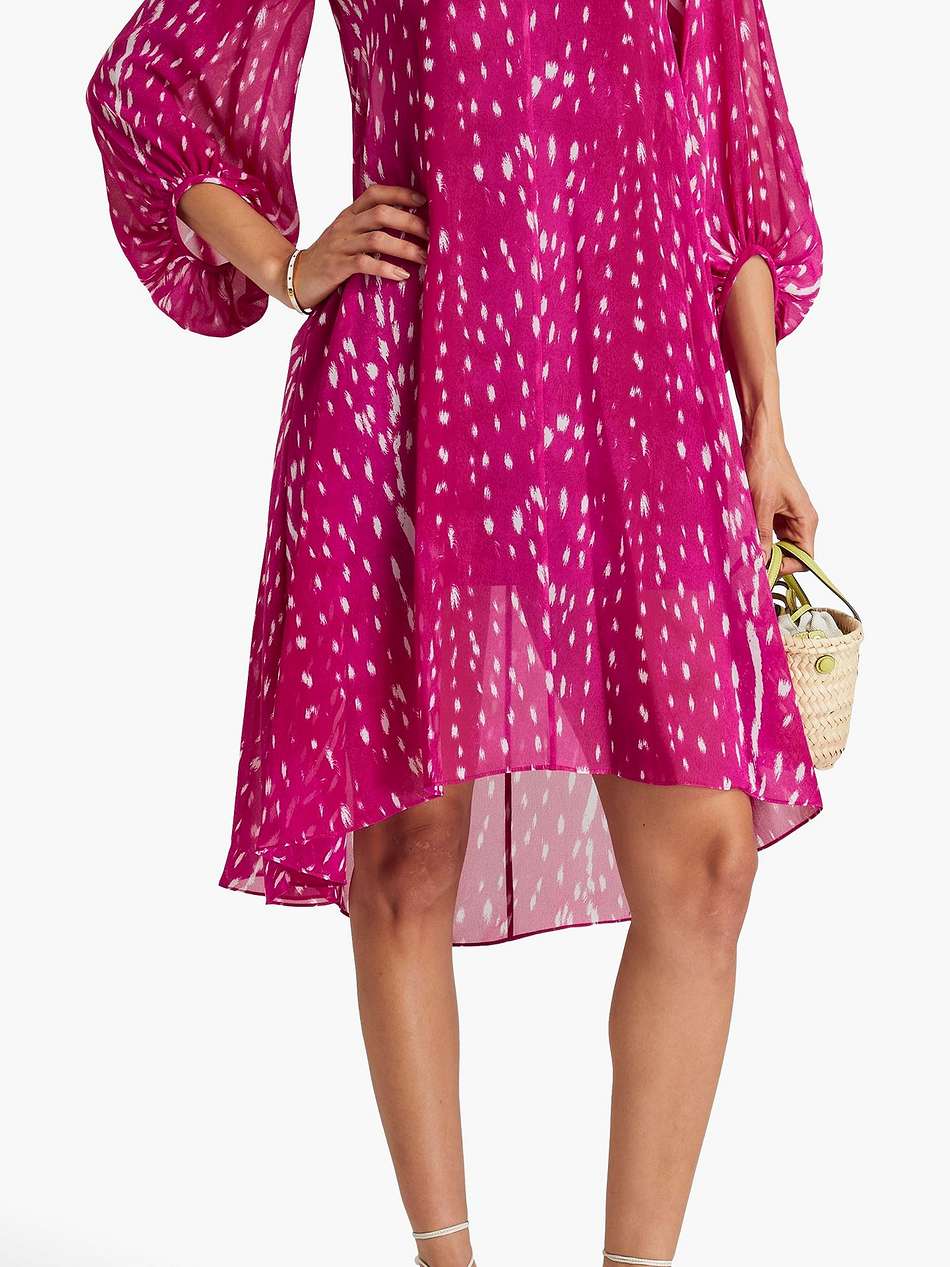 ileana printed georgette midi dress