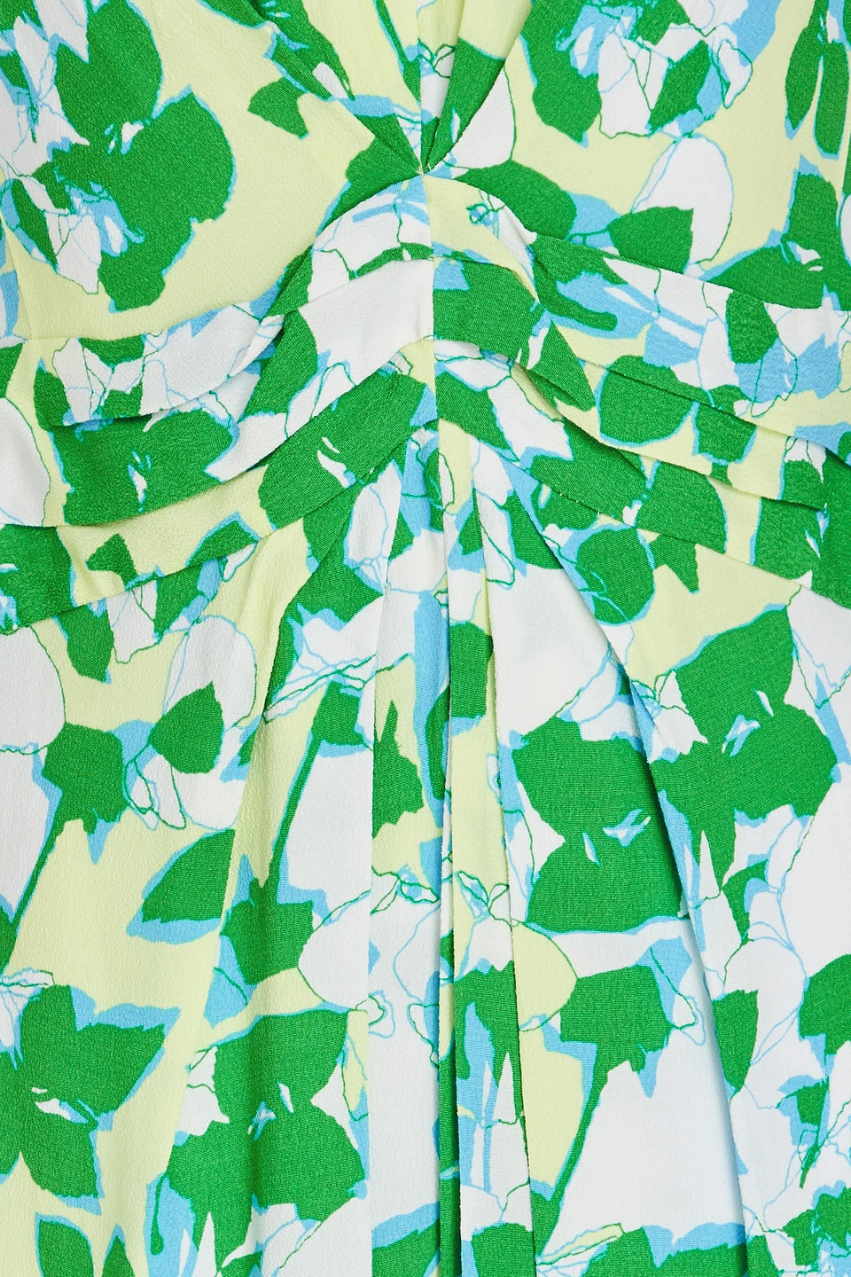 Diane Von Furstenberg Livia Pleated Floral-print Midi Dress In Green