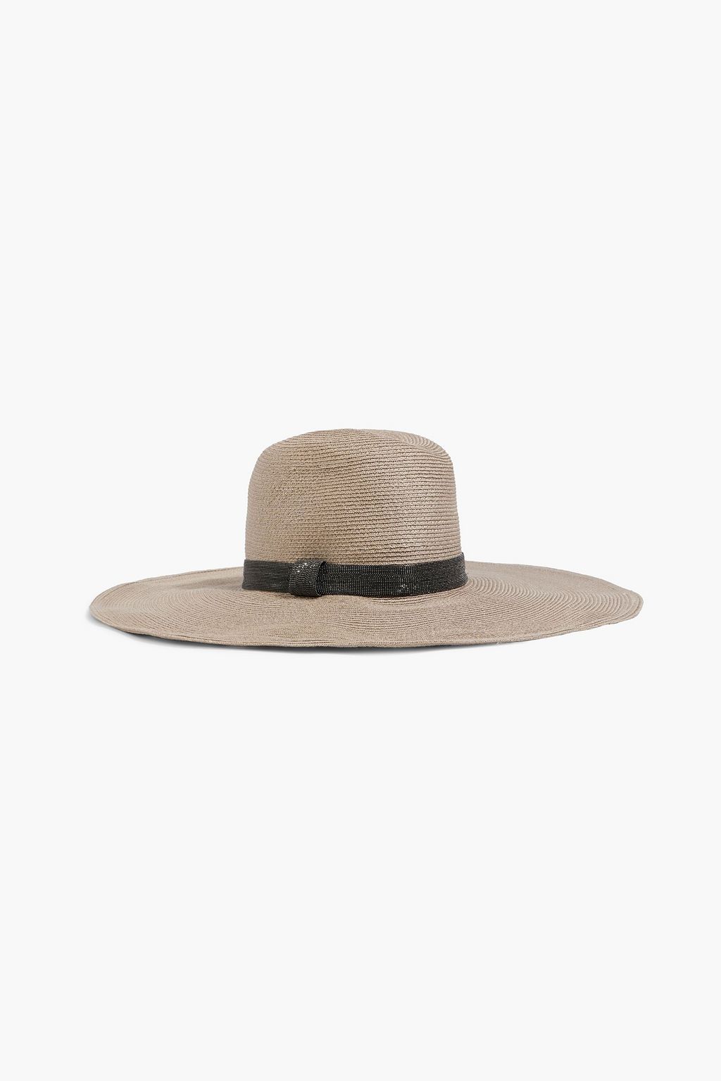 BRUNELLO CUCINELLI Bead-embellished hemp-blend sunhat