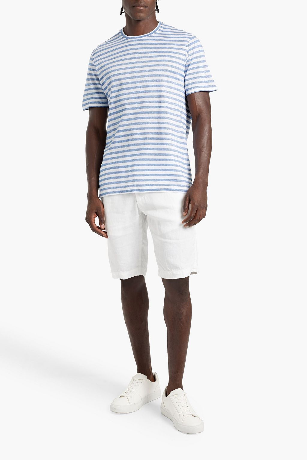 BOGLIOLI Striped linen T-shirt