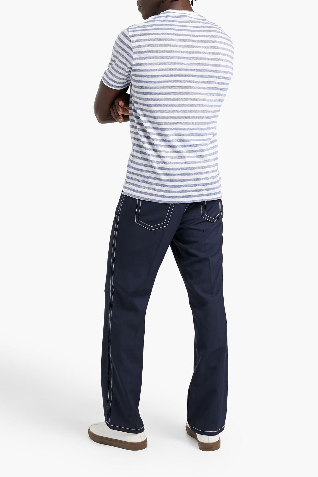 BOGLIOLI Striped linen T-shirt