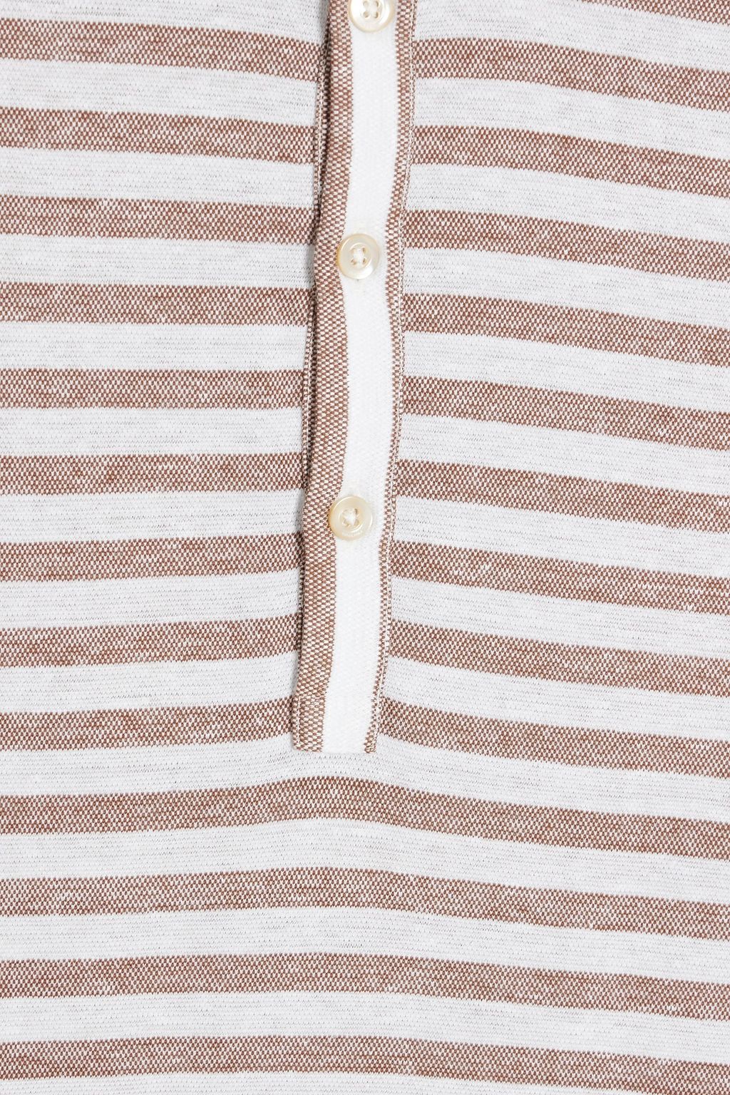 BOGLIOLI Striped linen polo shirt