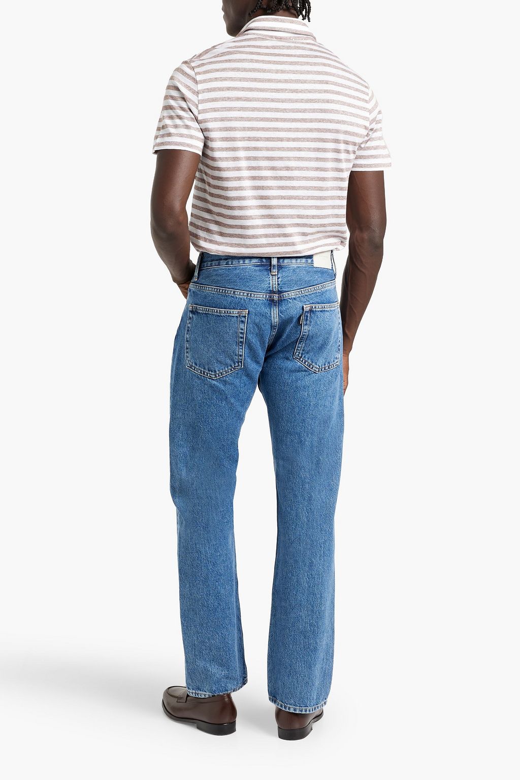 BOGLIOLI Striped linen polo shirt