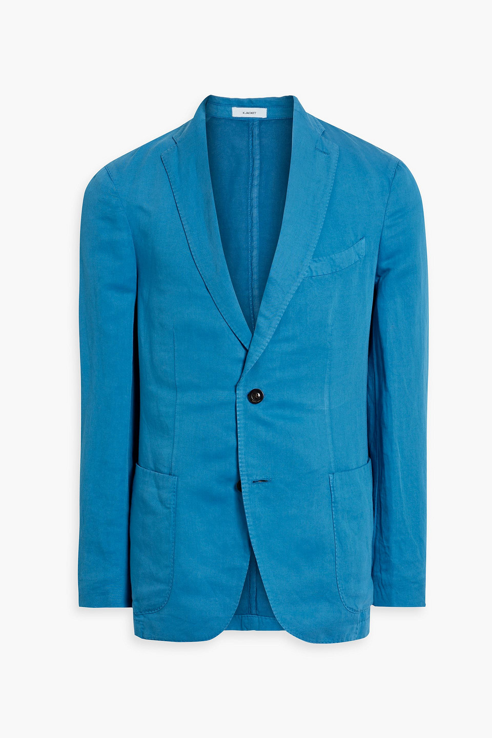 Boglioli Cotton And Linen-blend Blazer In Azure
