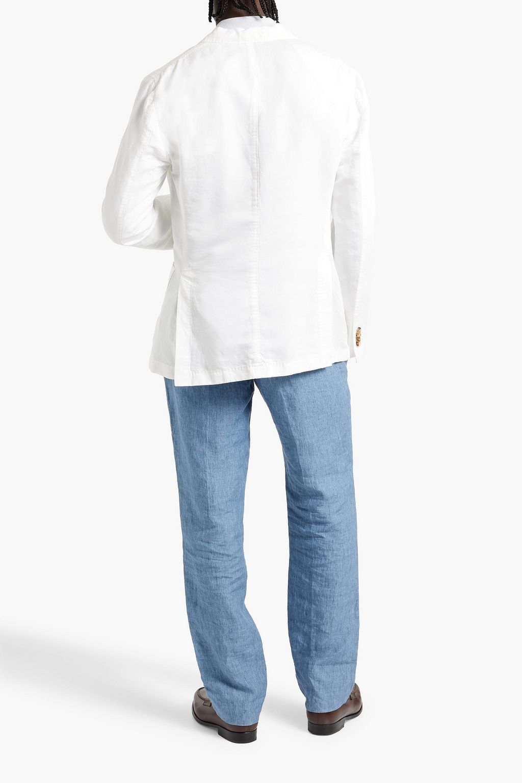BOGLIOLI Cotton and linen-blend blazer