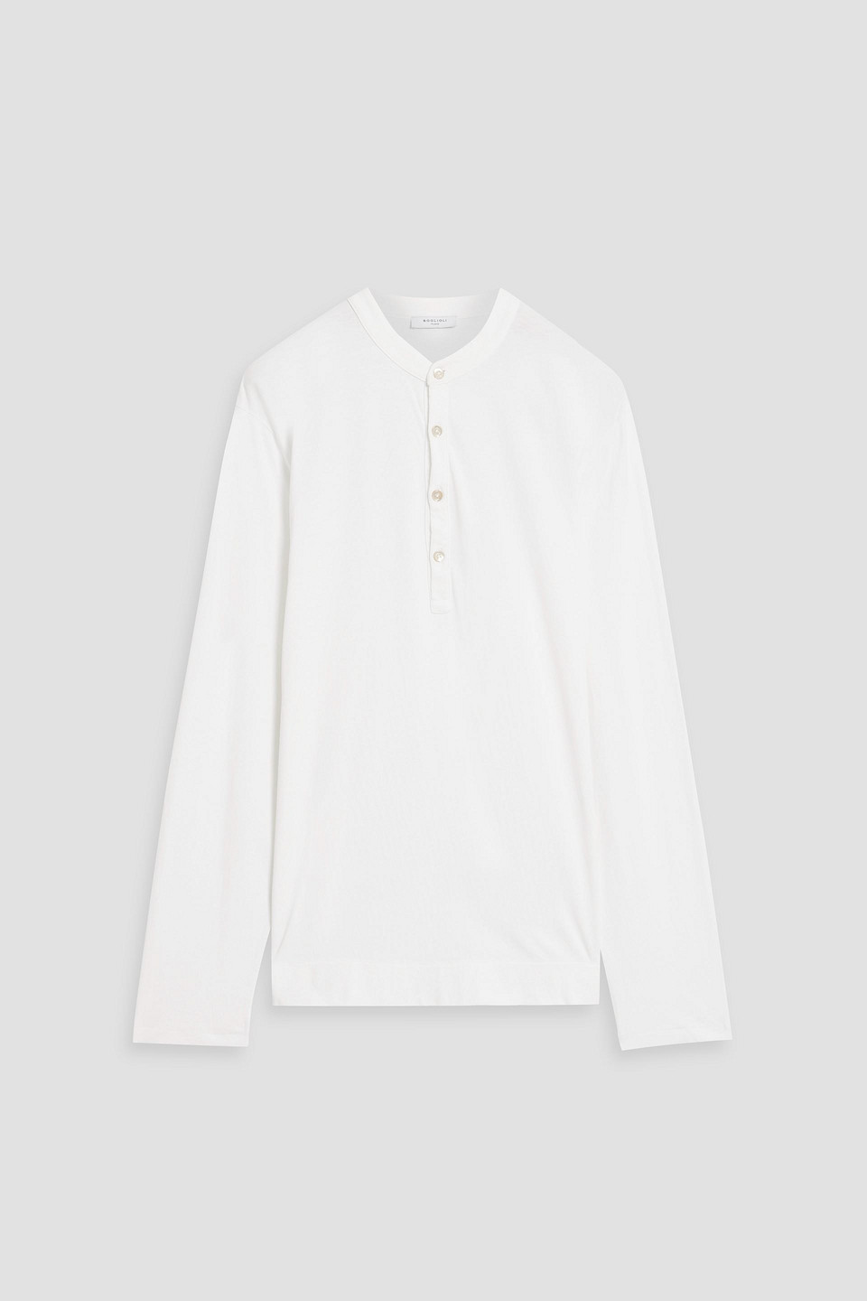 Cotton-jersey Henley T-shirt