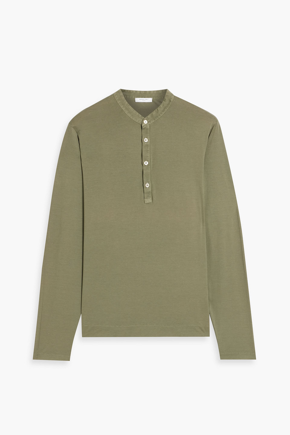 Cotton-jersey Henley T-shirt
