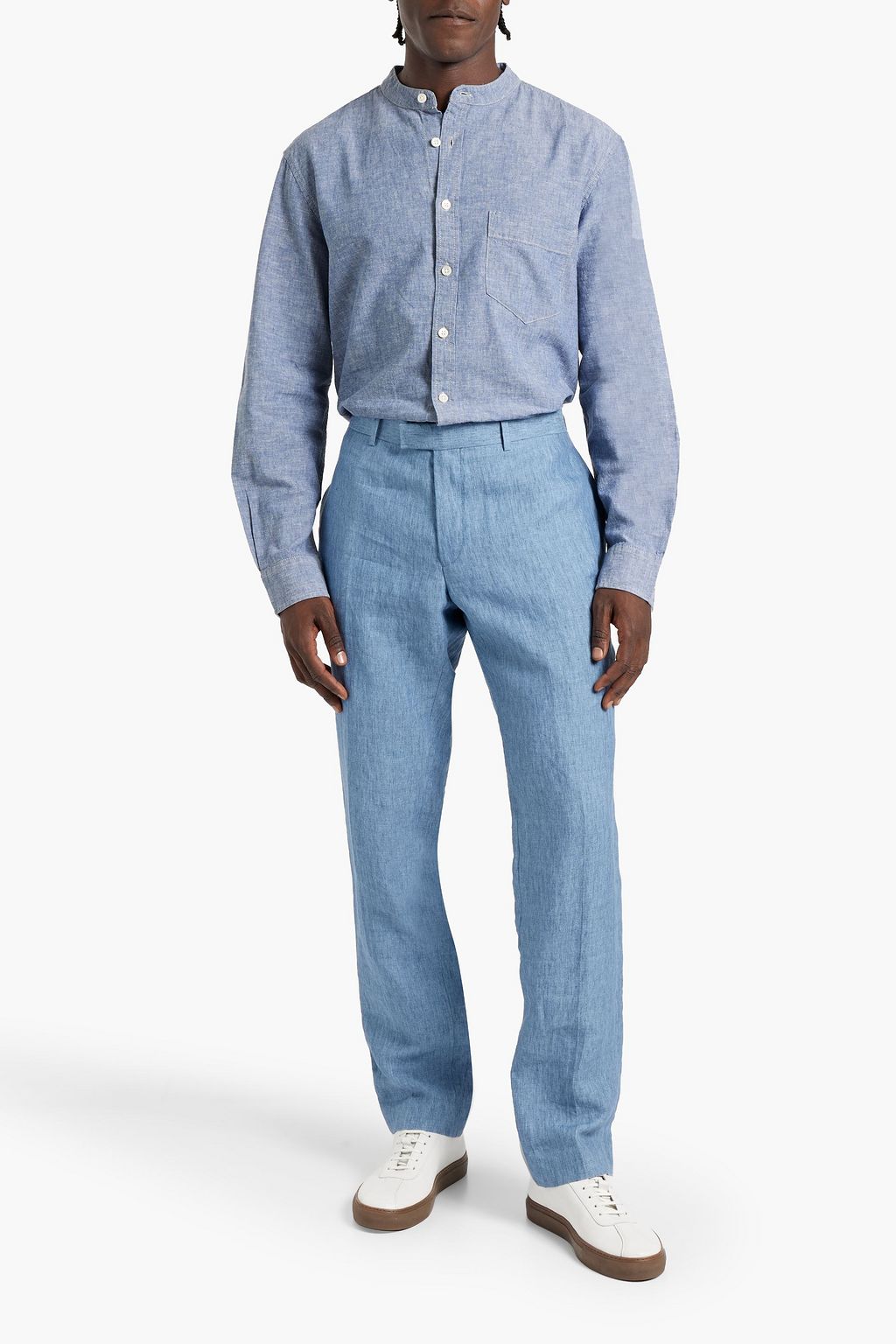 ALEX MILL Linen and cotton-blend chambray shirt