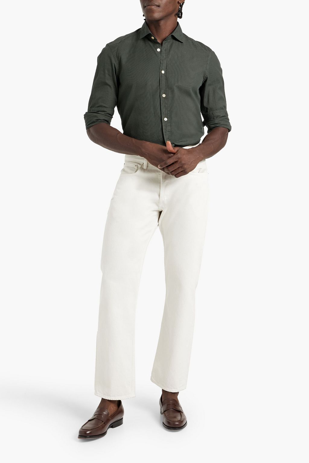 BOGLIOLI Houndstooth cotton shirt