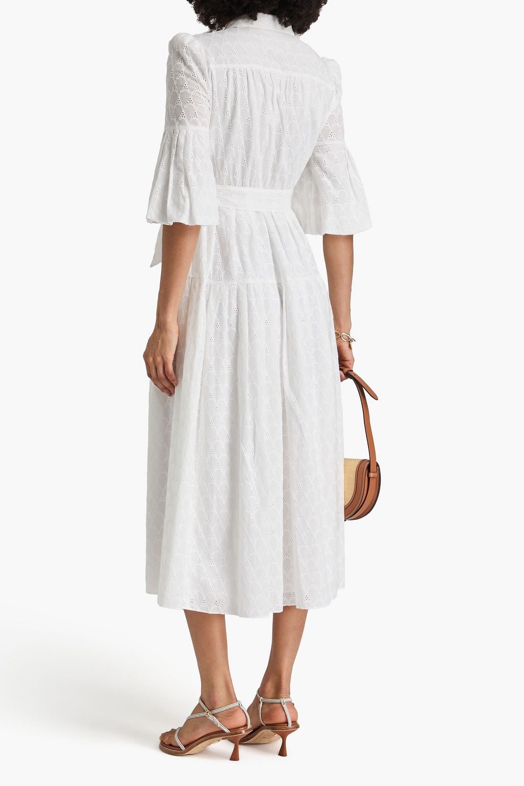 DIANE VON FURSTENBERG Aveena broderie anglaise cotton midi shirt dress