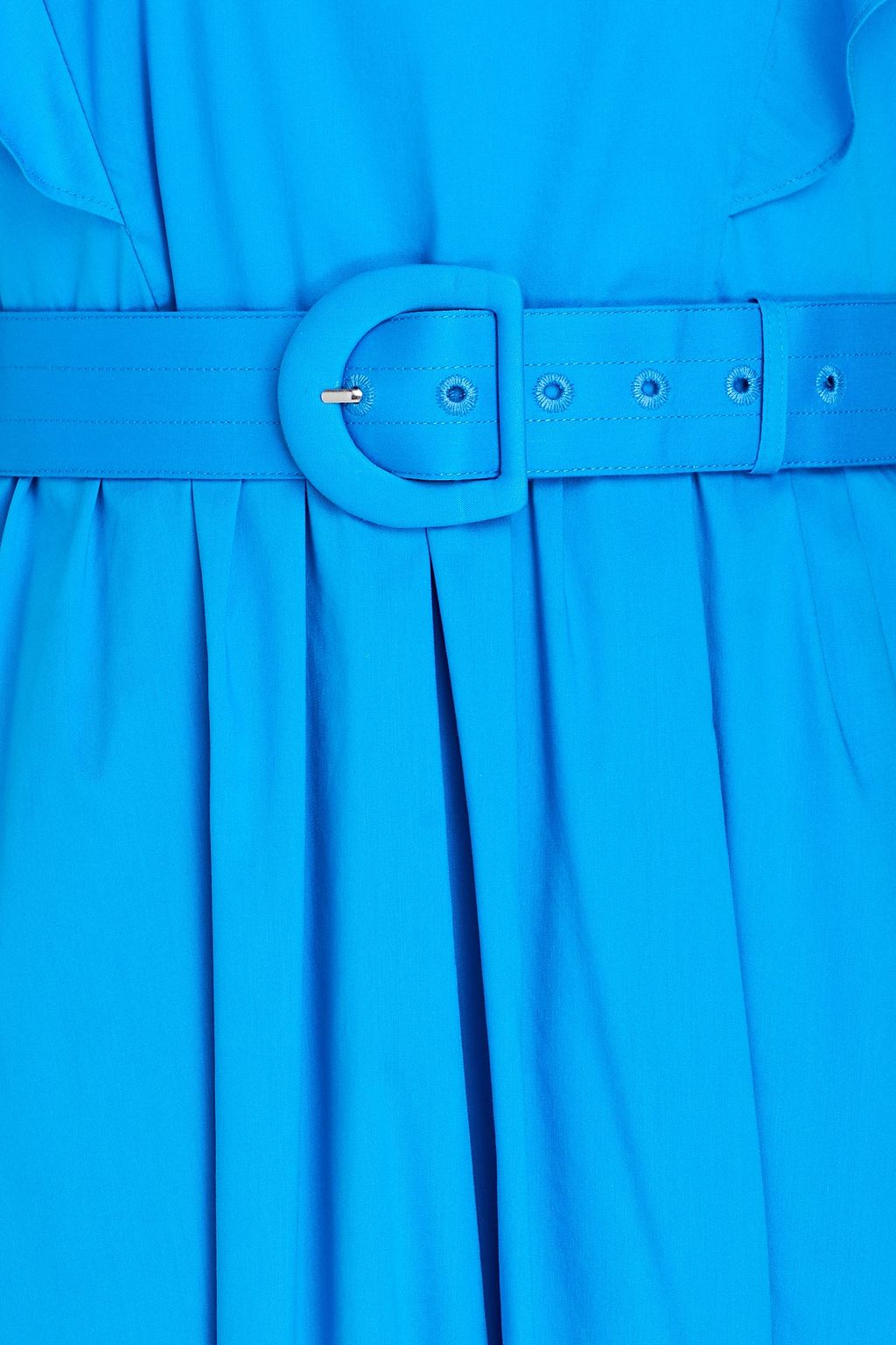 DIANE VON FURSTENBERG Damon ruffled pleated cotton-blend poplin midi dress
