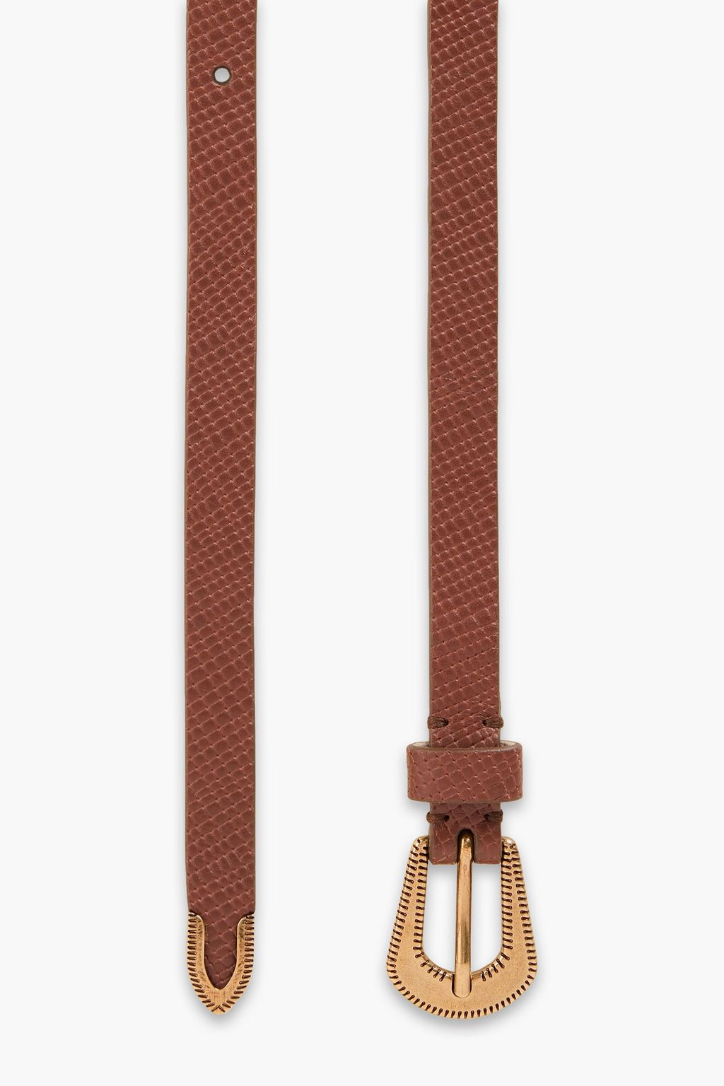 BRUNELLO CUCINELLI Croc-effect leather belt