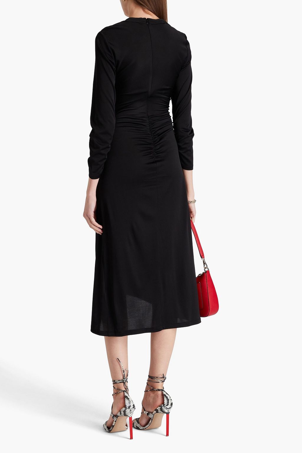 DIANE VON FURSTENBERG Aurelie ruched jersey midi dress