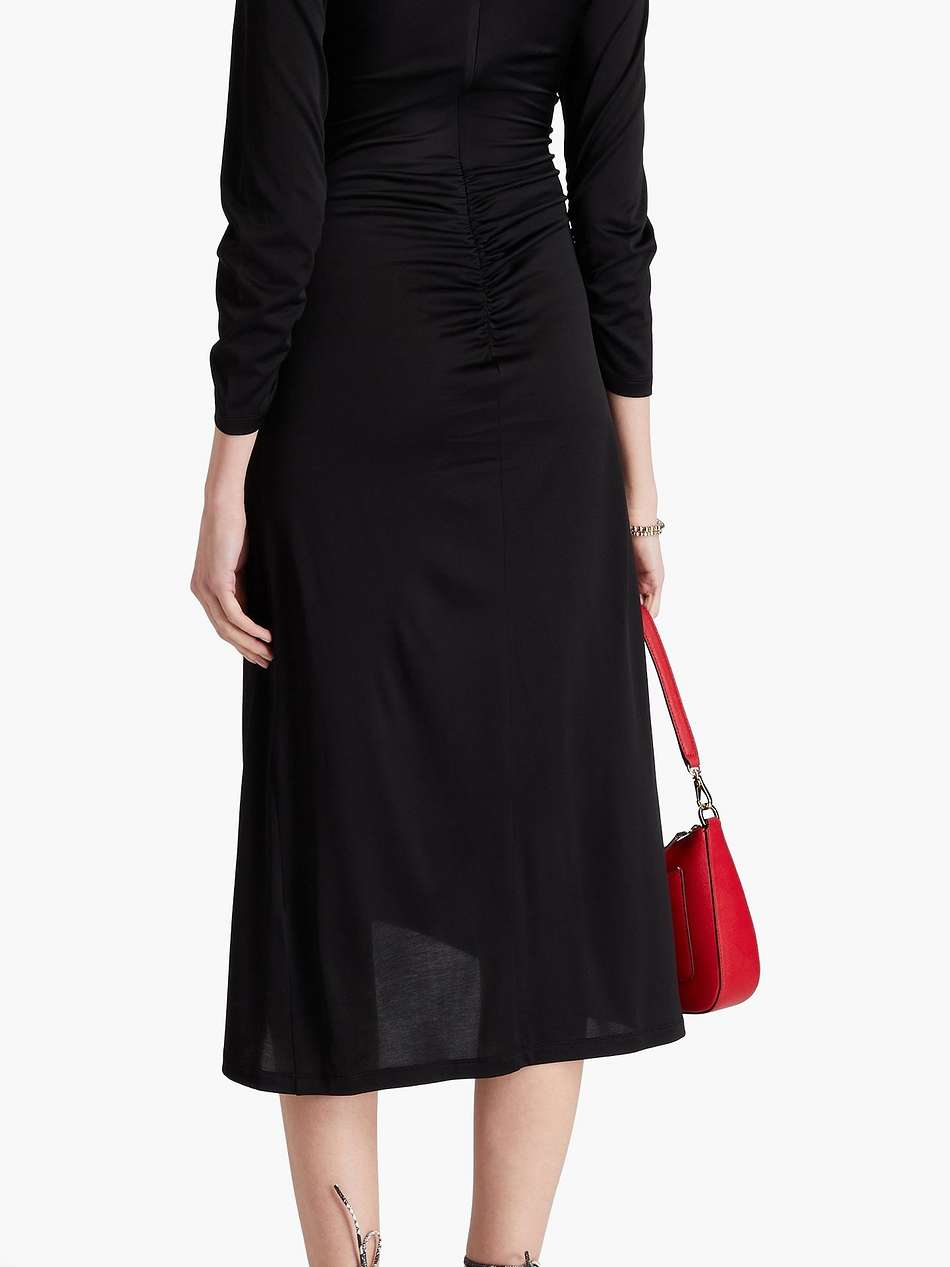 aurelie ruched jersey midi dress