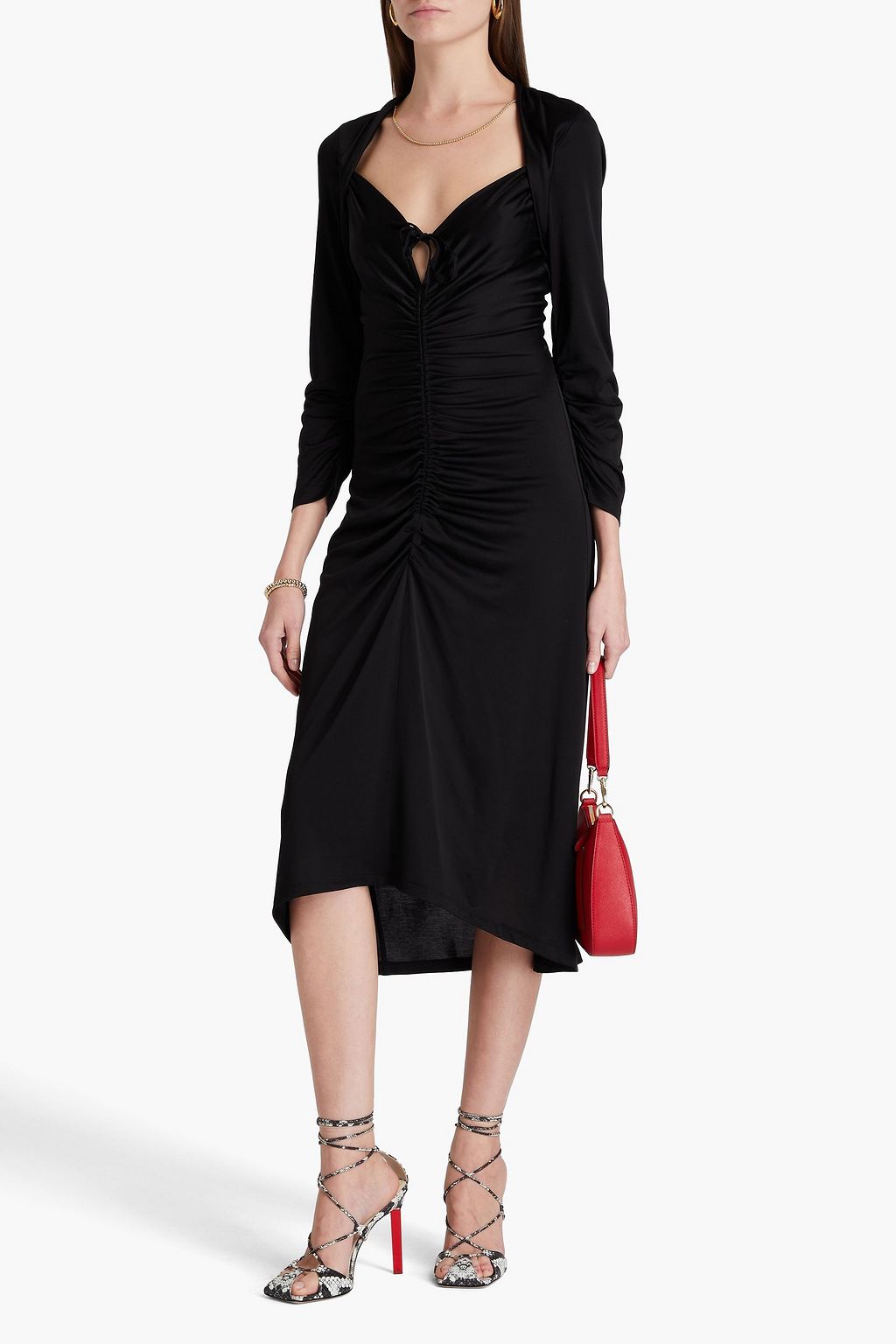 DIANE VON FURSTENBERG Aurelie ruched jersey midi dress