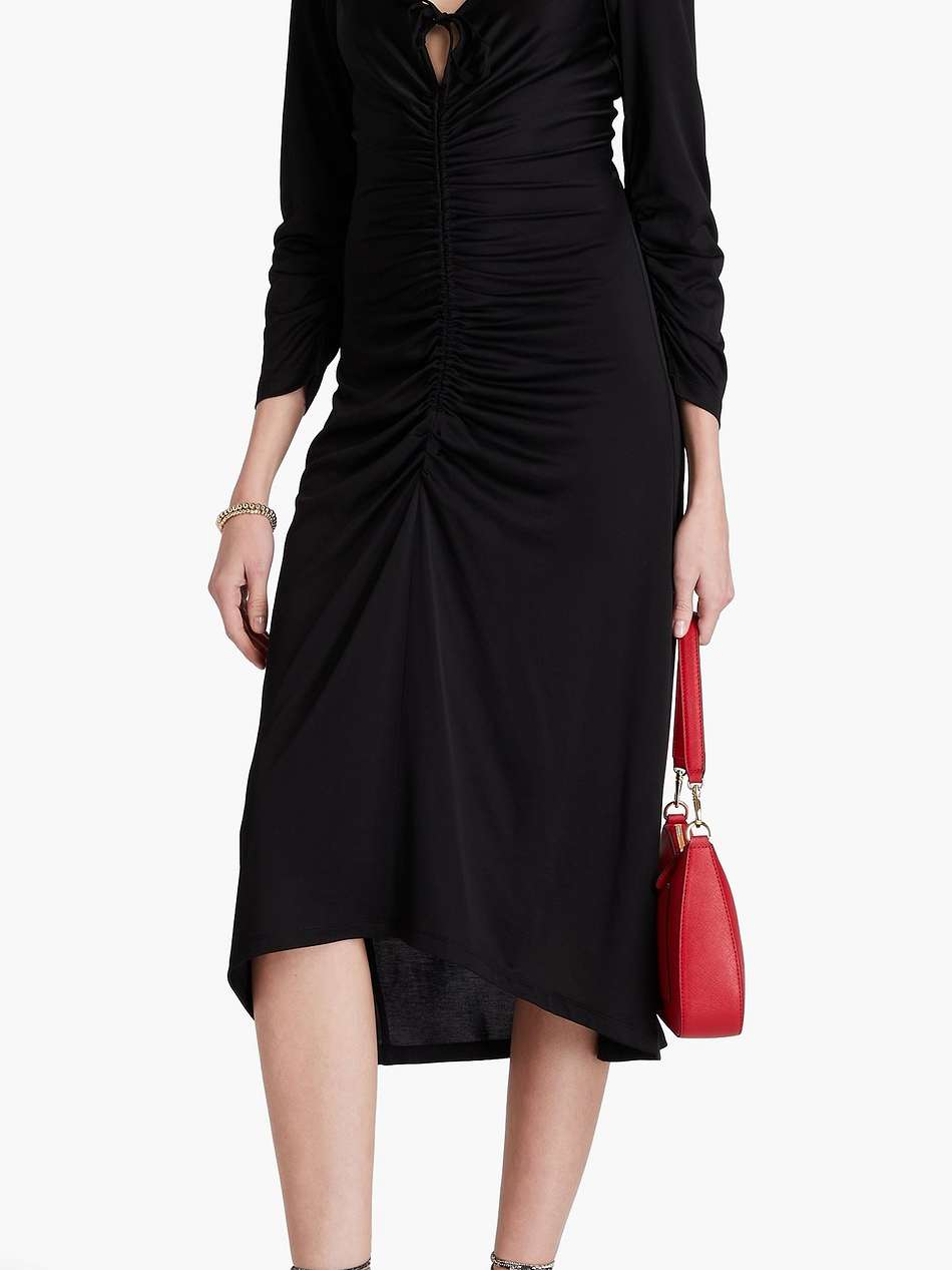 aurelie ruched jersey midi dress