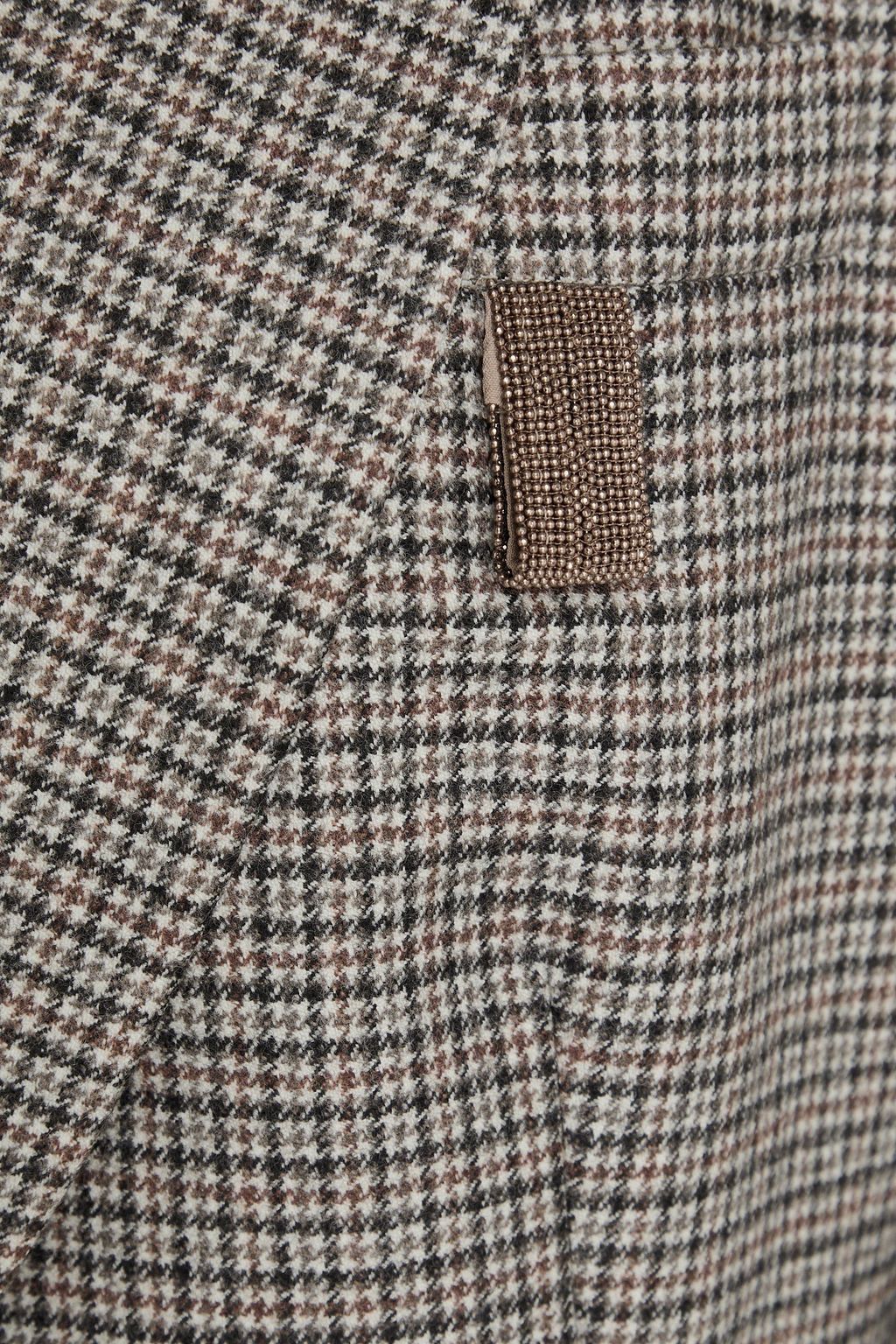 BRUNELLO CUCINELLI Gingham wool and cashmere-blend blazer