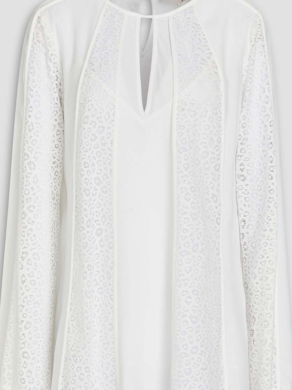 agamemnon corded lace and crepe blouse