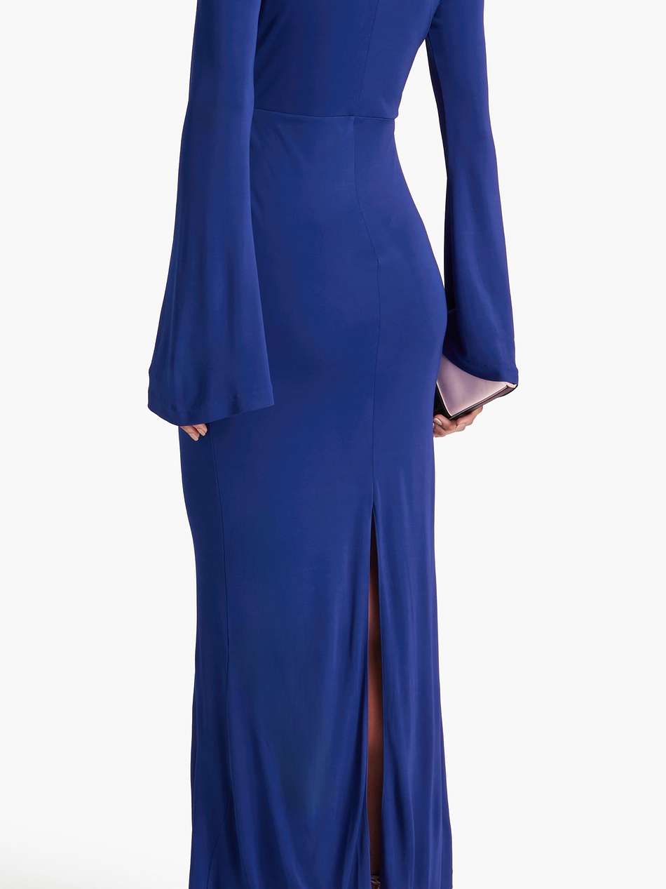 lauren knotted jersey maxi dress