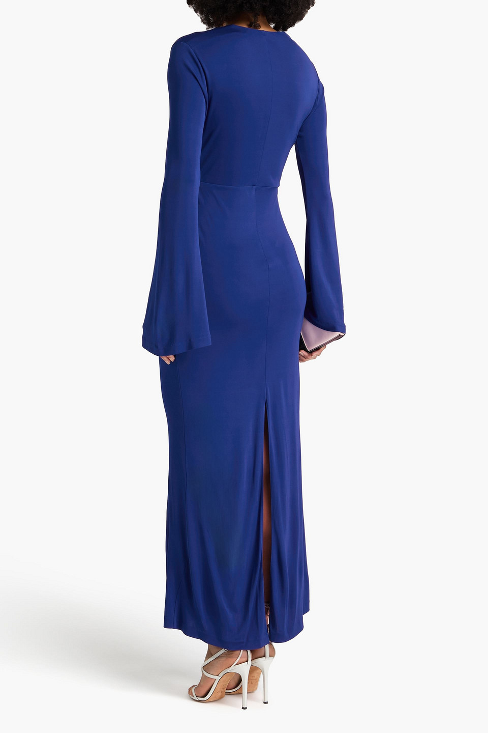 Diane Von Furstenberg Lauren Knotted Jersey Maxi Dress In Royal Blue