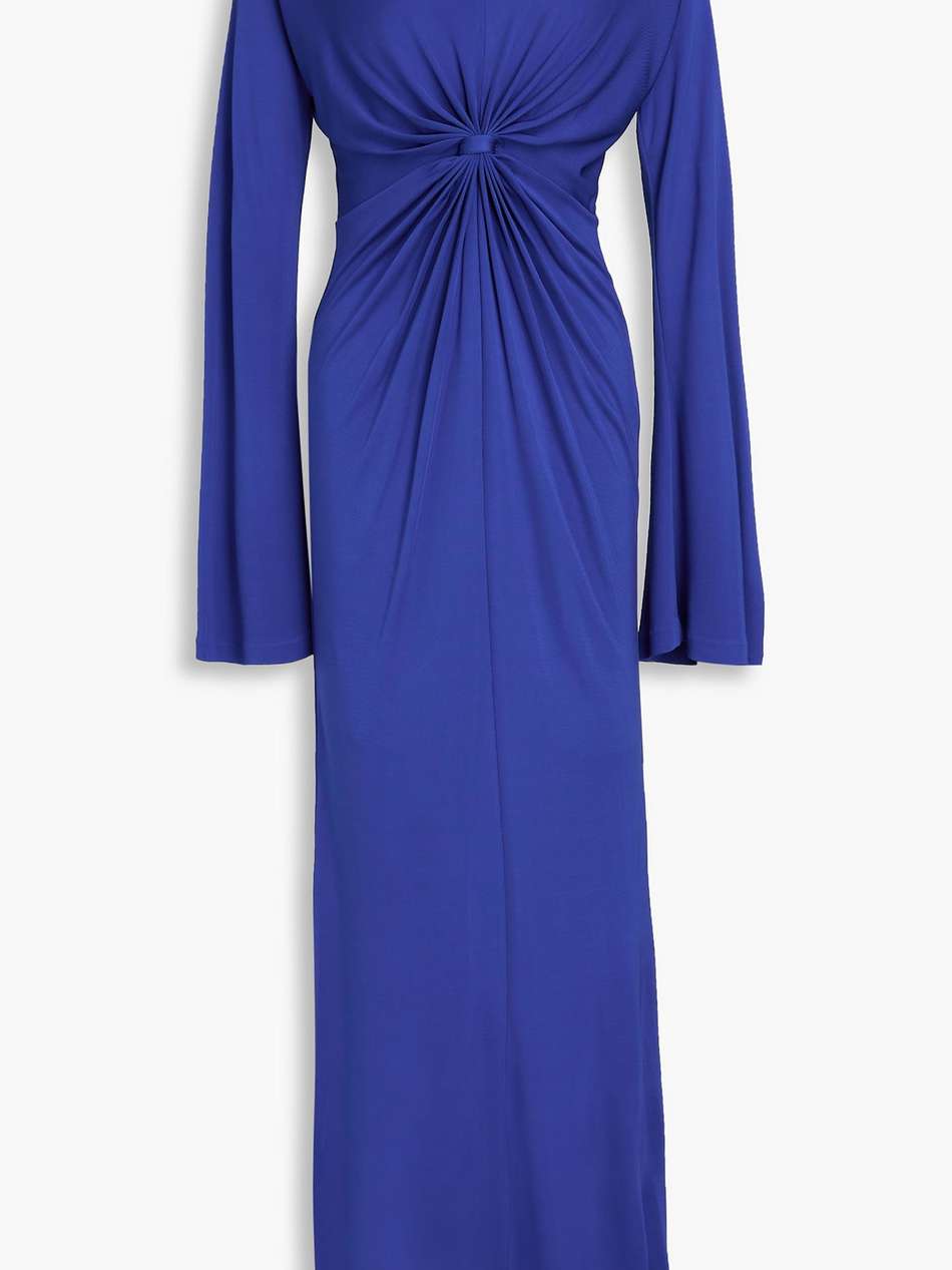 lauren knotted jersey maxi dress