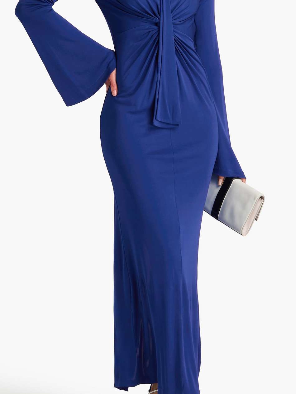 lauren knotted jersey maxi dress