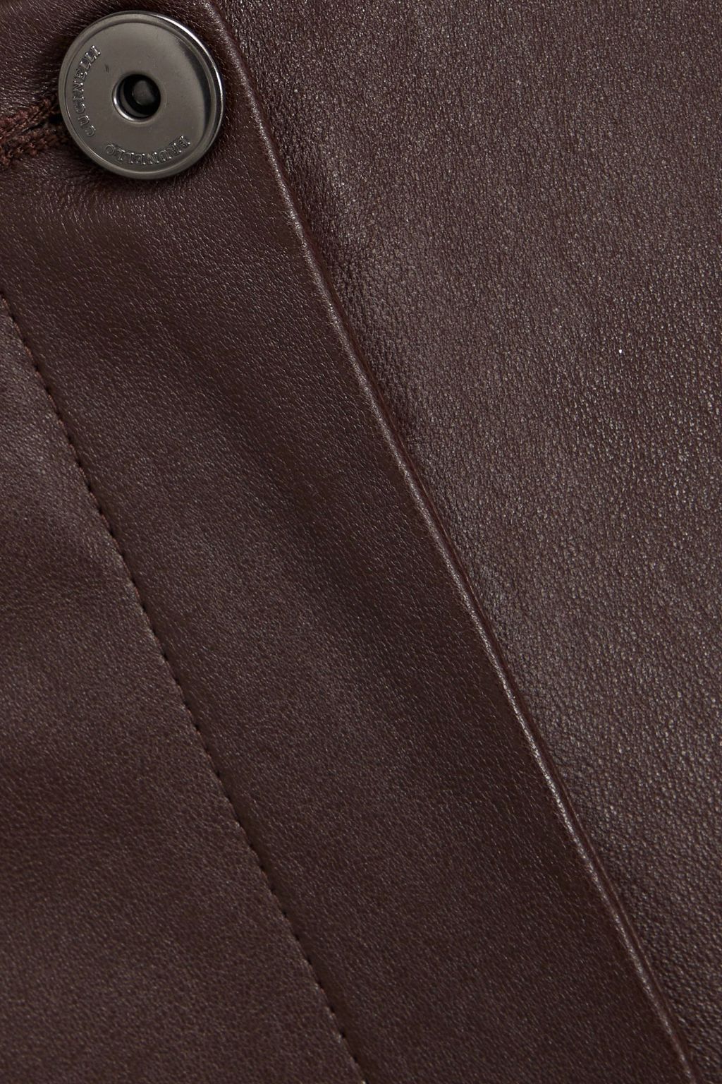 BRUNELLO CUCINELLI Hose mit geradem Bein aus Stretch-Leder