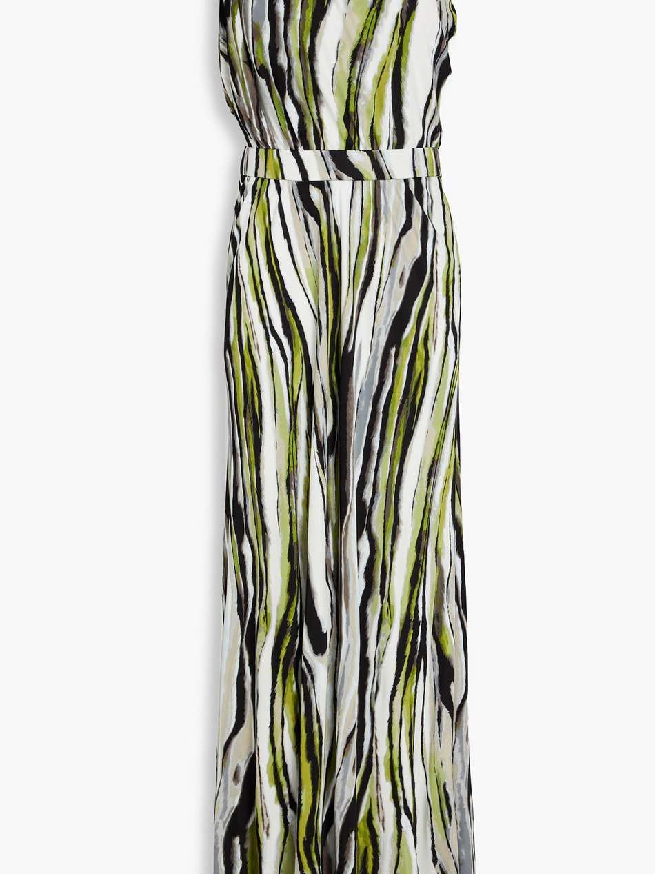 kiera one-shoulder printed jersey maxi dress