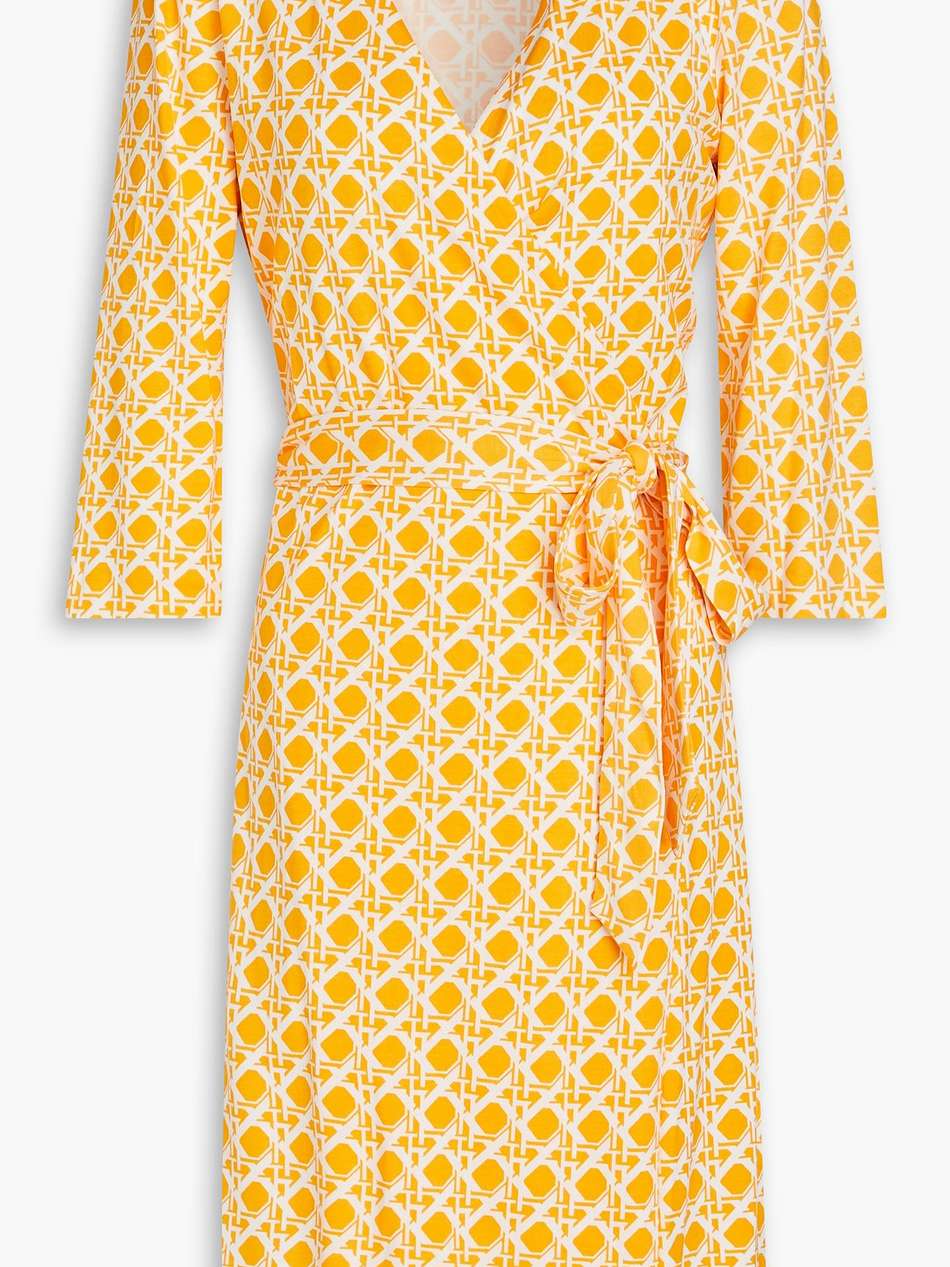 new julian printed silk-jersey wrap dress