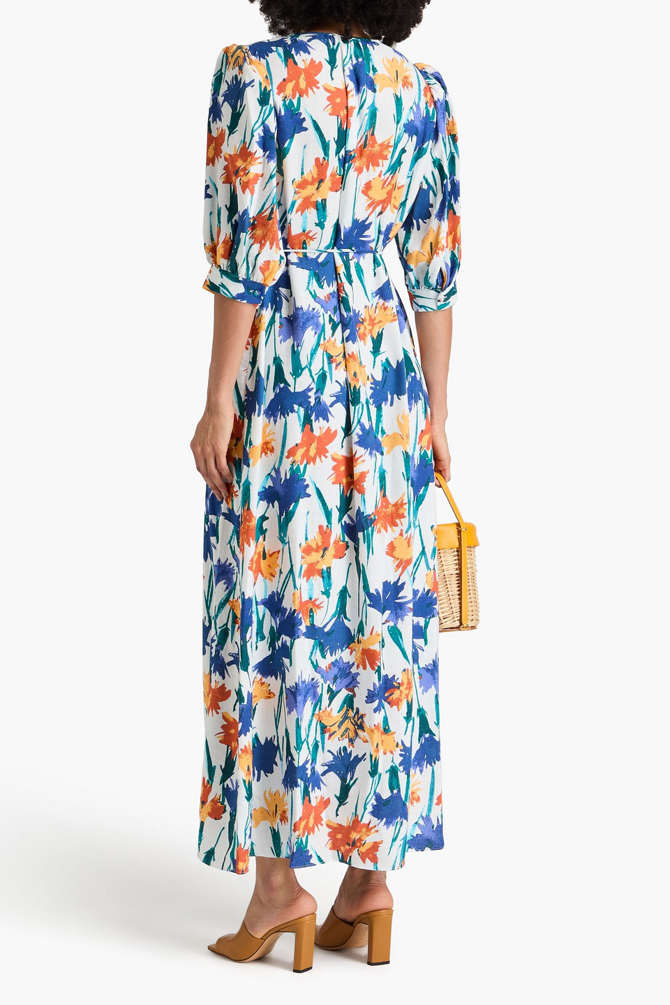 Diane Von Furstenberg Drogo Floral Maxi Dress In Indigo