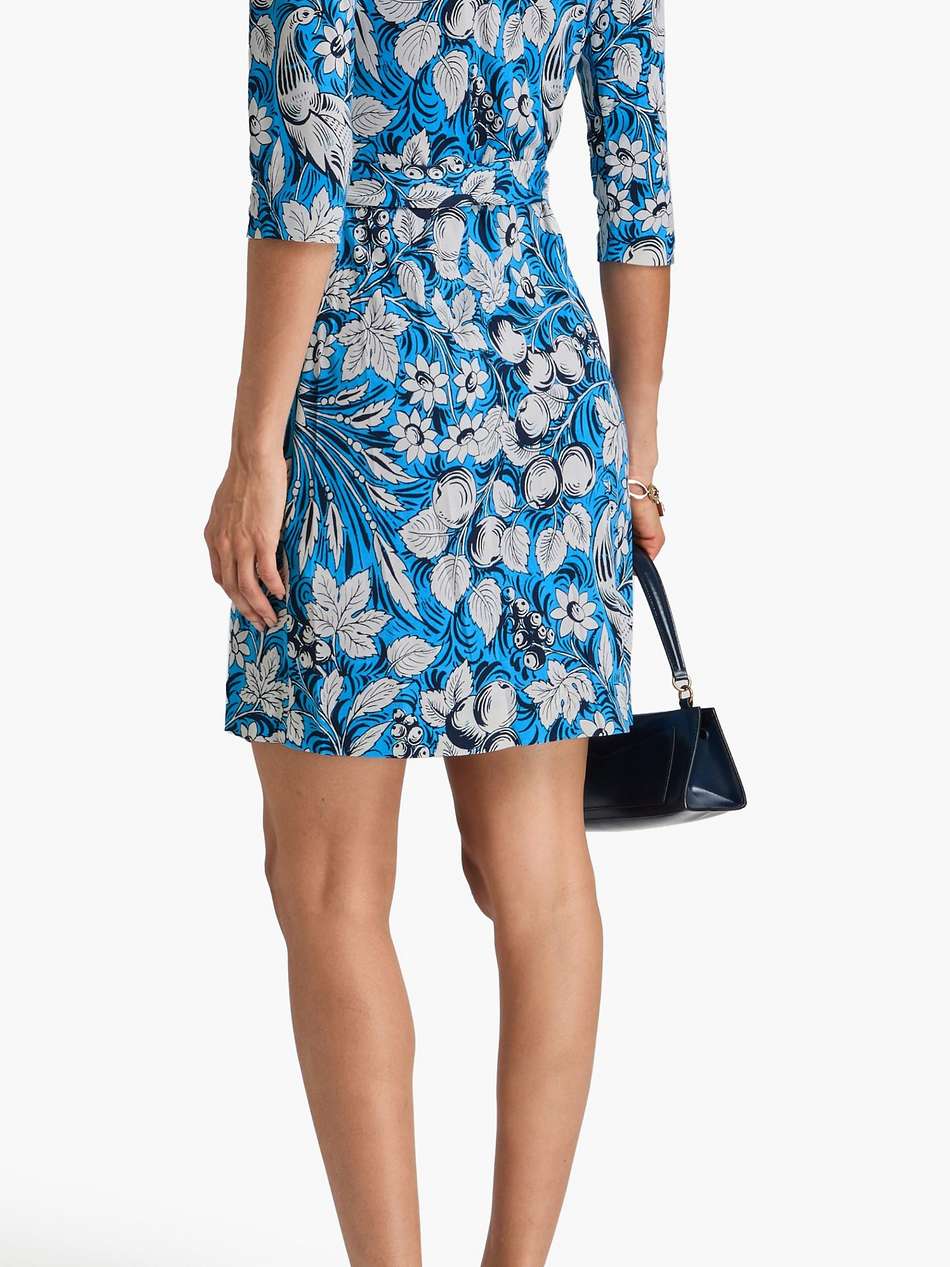 julian floral-print silk-jersey mini wrap dress
