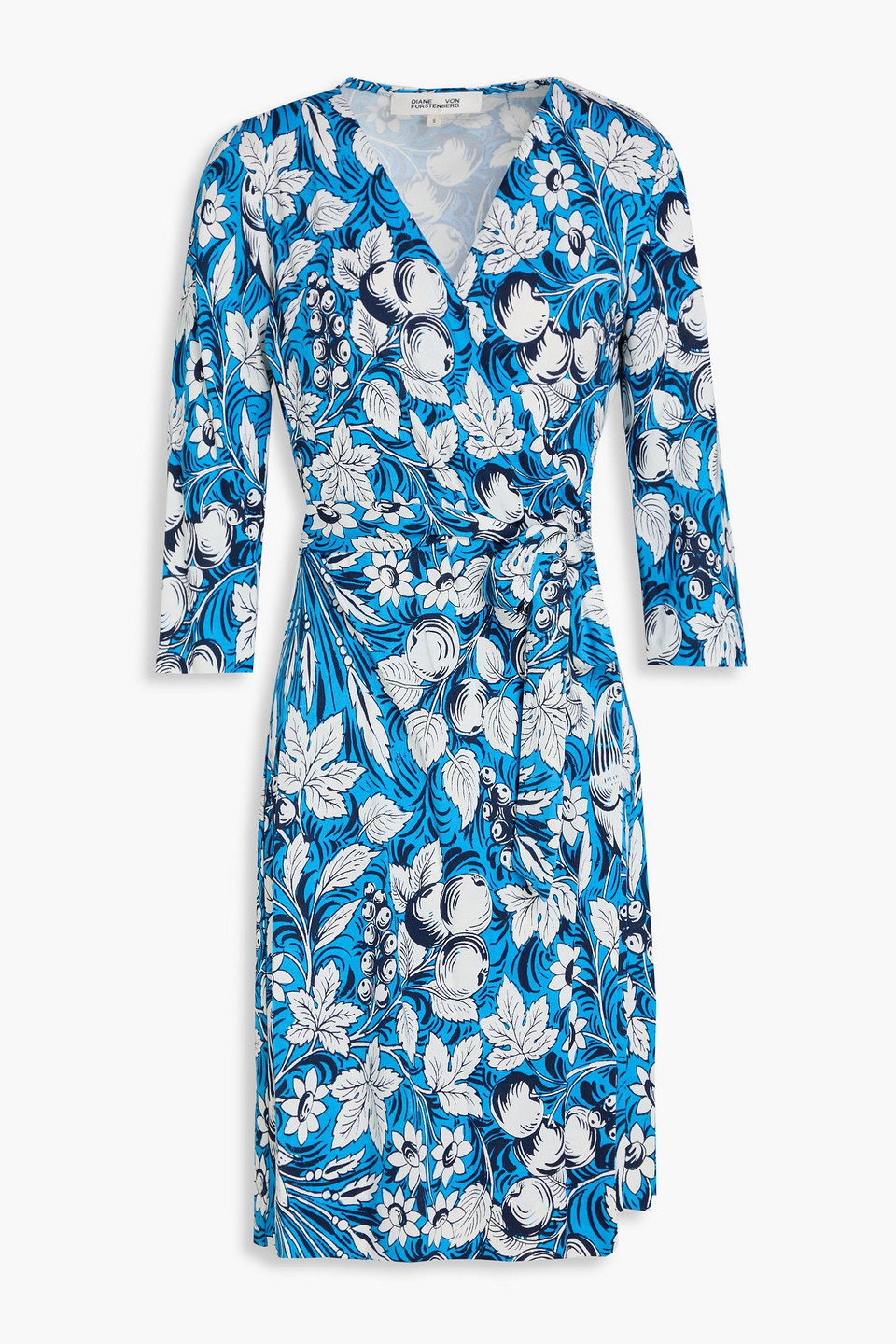 Julian floral-print silk-jersey mini wrap dress