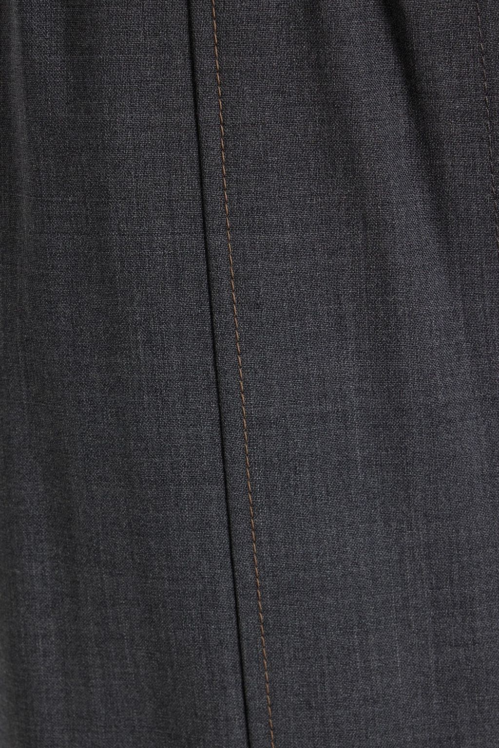 BRUNELLO CUCINELLI Bead-embellished wool-blend tapered pants